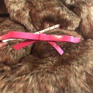 Genuine leather ribbon belt